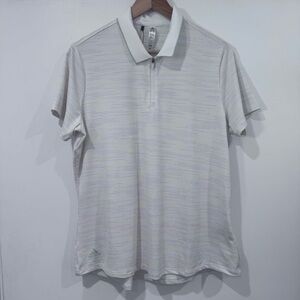 ADIDAS GOLF Women's NOVELTY Stripe Short Sleeve Polo Shirt White Green XL NWT